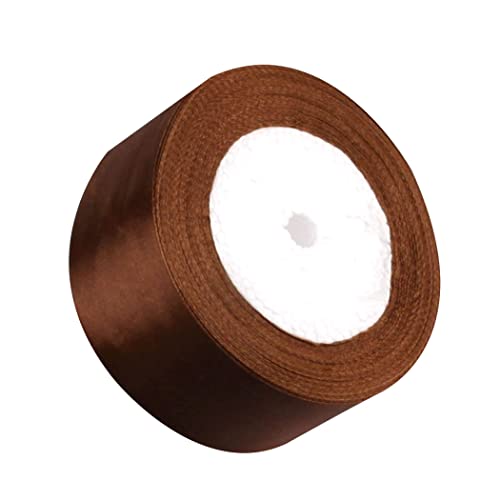 Geschenkband for Kuchen, Basteln, for Verpacken, Dekorieren, Basteln, Dekorativ for jeden Anlass (Größe: Breite 4 cm x Länge ca. 22 m)(Bruin) von RYRYR