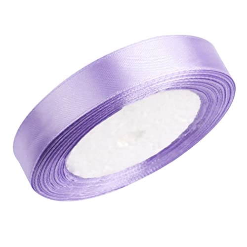Geschenkband for Kuchen, Basteln, for Verpacken, Satin, for Schleifen, Nähen, Hochzeiten, Geschenke, 1 Rolle (Größe: Breite 1,5 cm x Länge ca. 22 m)(Light Purple) von RYRYR