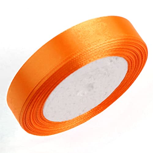 Geschenkband for Kuchen, Basteln, for Verpacken, Satin, for Schleifen, Nähen, Hochzeiten, Geschenke, 1 Rolle (Größe: Breite 1,5 cm x Länge ca. 22 m)(Oranje) von RYRYR