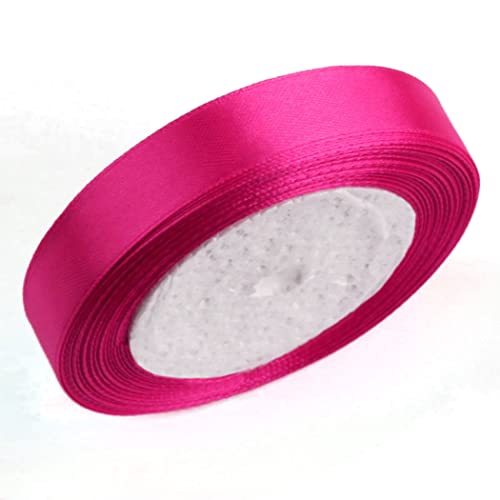 Geschenkband for Kuchen, Basteln, for Verpacken, Satin, for Schleifen, Nähen, Hochzeiten, Geschenke, 1 Rolle (Größe: Breite 1,5 cm x Länge ca. 22 m)(Rose Red) von RYRYR