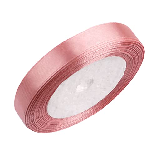 Geschenkband for Kuchen, Basteln for Verpacken, Dekoration aus Satinstoff (Größe: Breite 1,2 cm x Länge ca. 22 m)(Bean Paste Color) von RYRYR