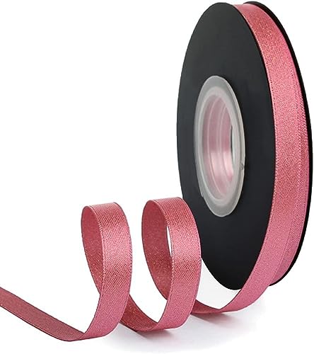 Geschenkband for Kuchen, Basteln for Verpacken, Satin, Verschönern, Nähen, Schleifen, Party, Hochzeit, Geburtstag, Dekoration (Breite: 1 cm, Länge: 18 m)(Rose Pink) von RYRYR