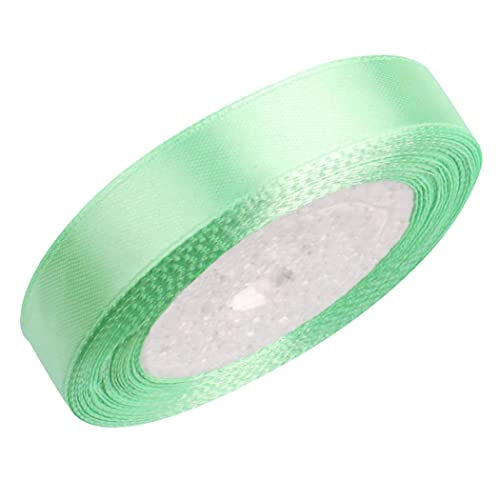 Geschenkband for Kuchen, Basteln for Verpacken, Satin, Verzierung for Schleifen, Party- und Hochzeitsdekoration (Größe: Breite 1,5 cm x Länge ca. 22 m)(Mint Green) von RYRYR