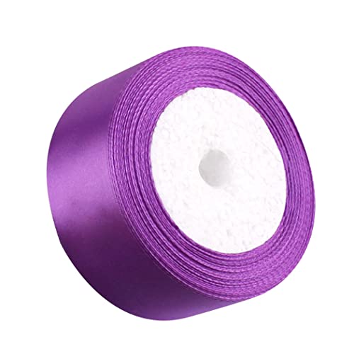 Geschenkband for Kuchen, Basteln for Verpacken, Satin, Weihnachts- und Hochzeitsbesatz, Champagner (Breite: 4 cm, Länge: 22 m)(Dark Purple) von RYRYR