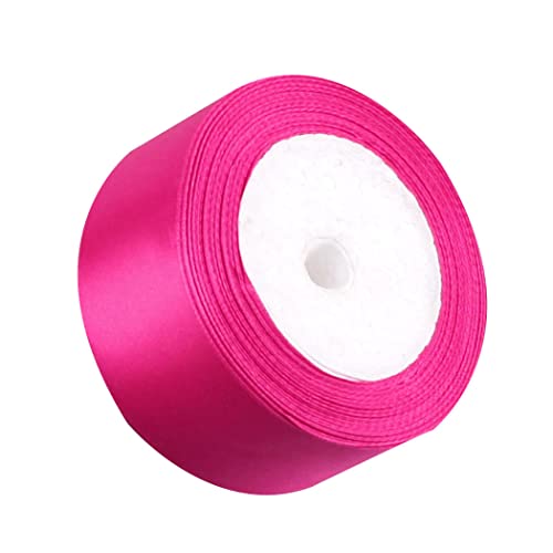 Geschenkband for Kuchen, Basteln for Verpacken, Satin, Weihnachts- und Hochzeitsbesatz, Champagner (Breite: 4 cm, Länge: 22 m)(Rose Red) von RYRYR