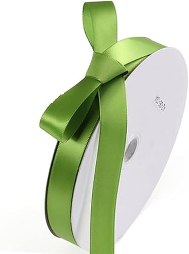Geschenkband for Kuchen, Basteln for Verpacken, Satin, bunt, Polyester, Hochzeit, Heimdekoration (Breite: 2 cm, Länge: 91 m)(Groen) von RYRYR