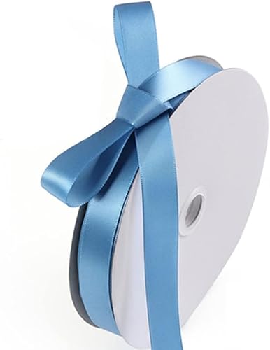 Geschenkband for Kuchen, Basteln for Verpacken, Satin, bunt, Polyester, Hochzeit, Heimdekoration (Breite: 2 cm, Länge: 91 m)(Royal Blue) von RYRYR