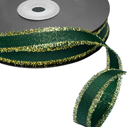 Geschenkband for Kuchen, Basteln for Verpacken, Satin-Polyester, DIY-Kunstschleifen, Hochzeitsdekorationen, Kartenherstellung (Größe: Breite: 2,5 cm, Länge: 20 Yards)(Dark Green) von RYRYR