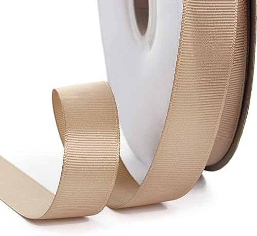 Geschenkband for Kuchen, Basteln for Verpacken, Satin-Polyester, zur Verzierung (Breite: 2 cm, Länge: 91 m)(Light Brown) von RYRYR