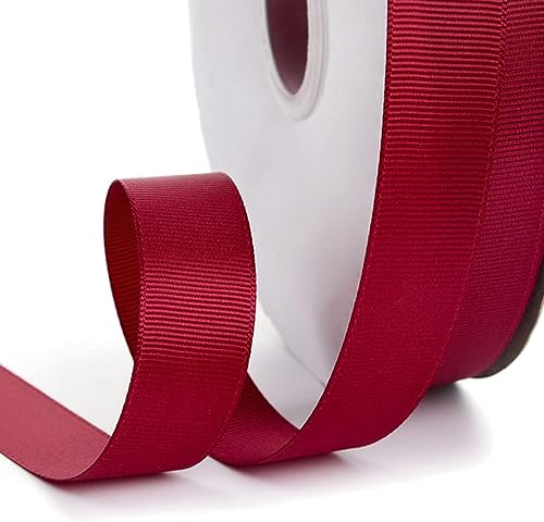 Geschenkband for Kuchen, Basteln for Verpacken, Satin-Polyester, zur Verzierung (Breite: 2 cm, Länge: 91 m)(Wine Red) von RYRYR