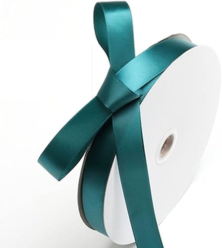 Geschenkband for Kuchen, Basteln for Verpacken, Satinstoff, gewebt, for Herstellen von Paketen, Nähen, Verpacken, Hochzeitshaar (Breite: 2 cm, Länge: 91 m)(Cyan) von RYRYR
