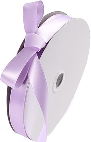 Geschenkband for Kuchen, Basteln for Verpacken, Satinstoff, gewebt, for Herstellen von Paketen, Nähen, Verpacken, Hochzeitshaar (Breite: 2 cm, Länge: 91 m)(Violet) von RYRYR
