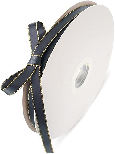 Geschenkband for Kuchen, Basteln for Verpacken von Haarschleifen, DIY-Paketdekoration (Größe: Breite 1 cm x Länge ca. 91 m)(Dark Gray) von RYRYR