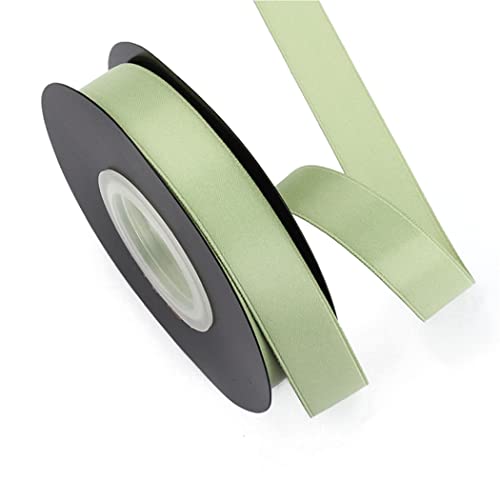 Geschenkband for Kuchen, Basteln for Verpacken von Hochzeiten, Geburtstagen und Verzierungen, 1 Rolle (Größe: Breite 1,5 cm x Länge ca. 18 m)(Cream Green) von RYRYR