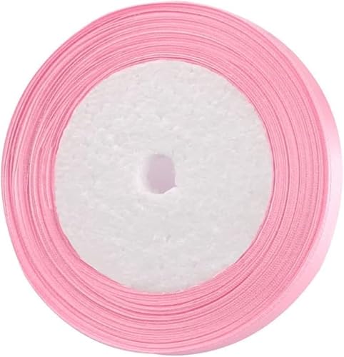Geschenkband for Kuchen, Basteln for Verpacken von Satinstoff, Nähen, Geschenksträußen, DIY-Boxen, Dekoration (Größe: Breite 1 cm x Länge ca. 22 m)(Roze) von RYRYR