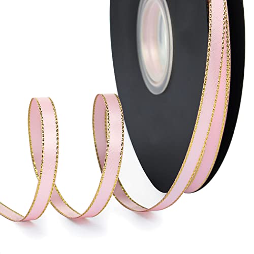 Geschenkband for Kuchen, Basteln for Verpacken von Valentinstags-, Hochzeits- und Party-Dekorationen (Breite: 6 mm, Länge: 45 m)(Roze) von RYRYR