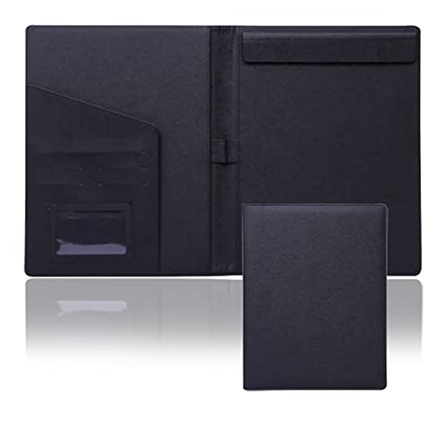 Ordner-Organizer, Padfolio, Notizblock, A4, Portfolio-Hülle, Binder-Organizer, Business mit Leder-Schreibblock, Konferenz for Männer und Frauen(Black) von RYRYR