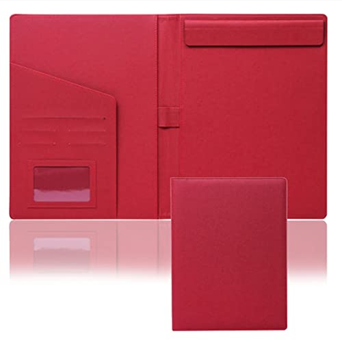 Ordner-Organizer, Padfolio, Notizblock, A4, Portfolio-Hülle, Binder-Organizer, Business mit Leder-Schreibblock, Konferenz for Männer und Frauen(Red) von RYRYR