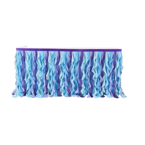Party Tisch Röcke Hochzeit Tutu Tüll Abdeckung Geschirr Tuch Party Home Decor Tisch Sockel Geburtstag(Blue purple) von RYRYR
