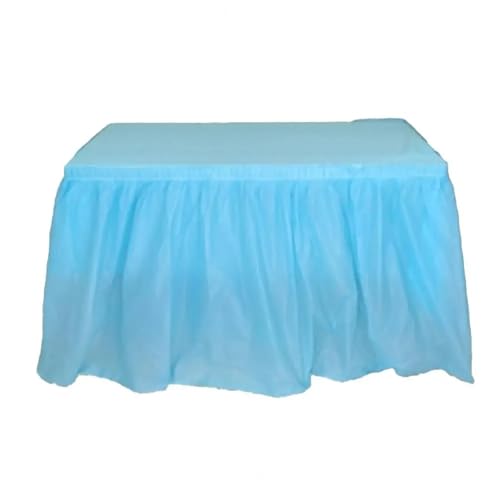 Party Tisch Röcke Tragbare Weit Dekoration for Geburtstag Urlaub Hochzeit(Light Blue) von RYRYR