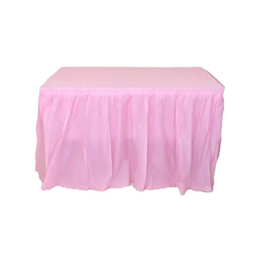 Party Tisch Röcke Tragbare Weit Dekoration for Geburtstag Urlaub Hochzeit(Pink) von RYRYR