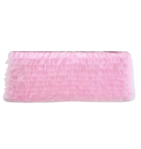 Party-Tischröcke, mehrschichtiger, heller Tüll for rechteckige/runde Tische, 6/9 Fuß Kuchen for Geburtstags-, Hochzeits- und Bankettdekoration(Pink,9FT 77X275CM) von RYRYR