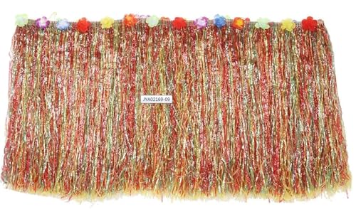 Party Tischröcke Party Dekoration Sommer Strand Partys Dekoration Gras Tischrock(Colorful,276X75) von RYRYR