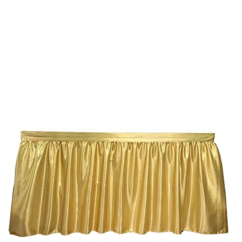 Party Tischröcke Tischdecke Glitter Sparkly Shimmer Rechteck Tischdecken for Geburtstagsparty-Event Hochzeitsdekor(Gold,12ft 70x426cm) von RYRYR