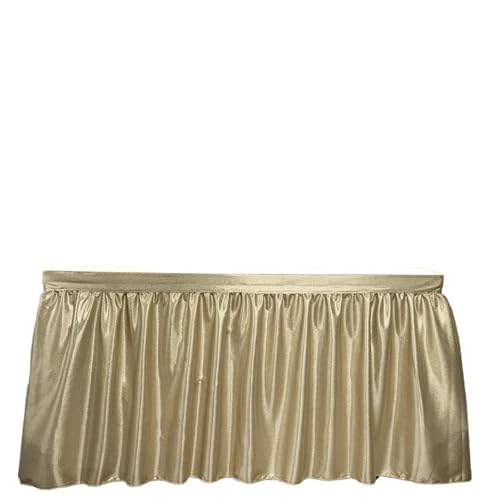 Party Tischröcke Tischdecke Glitter Sparkly Shimmer Rechteck Tischdecken for Geburtstagsparty-Event Hochzeitsdekor(Light Gold,12ft 70x426cm) von RYRYR
