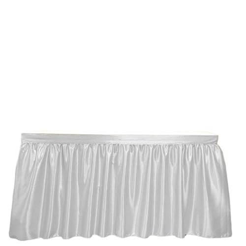 Party Tischröcke Tischdecke Glitter Sparkly Shimmer Rechteck Tischdecken for Geburtstagsparty-Event Hochzeitsdekor(Silver,6ft 70x183cm) von RYRYR