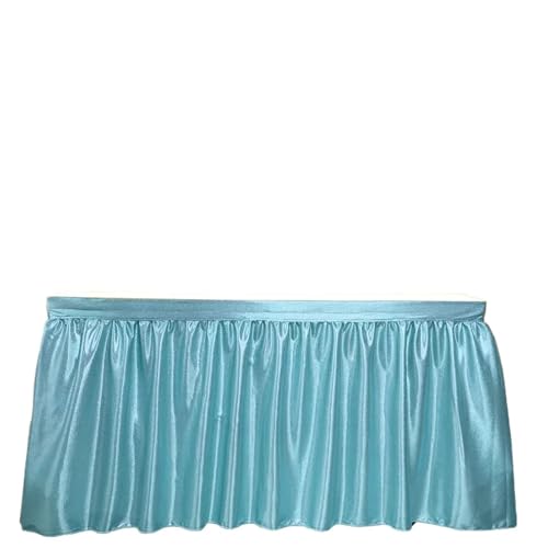 Party Tischröcke Tischdecke Glitter Sparkly Shimmer Rechteck Tischdecken for Geburtstagsparty-Event Hochzeitsdekor(Sky Blue,12ft 70x426cm) von RYRYR