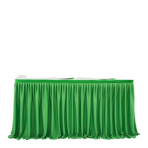 Party-Tischröcke for rechteckige Rüschen, Geburtstagsbankett, Party, Hochzeit, Brautparty, Tischdekoration(Green,9FT 78x275cm) von RYRYR