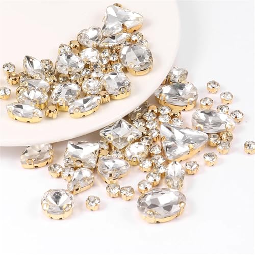 Strasssteine mit flacher Rückseite, reflektierende Diamanten, Bastelbedarf, 130 Stück/Los, Fassung aus Glas, gemischte Form, for Aufnähen, Kristallstein, Diamant for Hochzeitskleid, Schuhe, Taschen, Strasssteine mit flacher Rückseite, reflektierende Diamanten, Bastelbedarf, 130 Stück/Los, Fassung aus Glas, gemischte Form, for Aufnähen, Kristallstein, Diamant for Hochzeitskleid, Schuhe, Taschen, von RYRYR