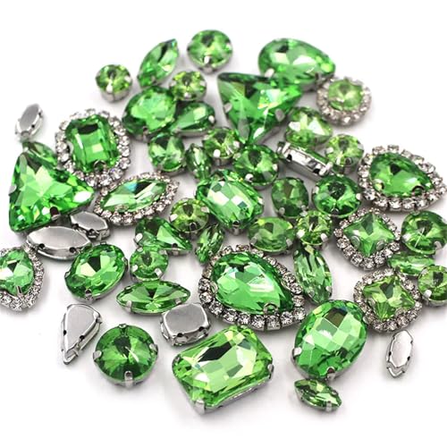 Strasssteine mit flacher Rückseite, reflektierende Diamanten, Bastelbedarf, 50 Stück/Packung, gemischte Größen, Form, Becherkette, Kristallsteine, Splitterfassung, Glas, Nähzubehör for Kleidung(Ligh Strasssteine mit flacher Rückseite, reflektierende Diamanten, Bastelbedarf, 50 Stück/Packung, gemischte Größen, Form, Becherkette, Kristallsteine, Splitterfassung, Glas, Nähzubehör for Kleidung(Ligh von RYRYR