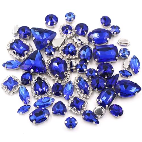 Strasssteine mit flacher Rückseite, reflektierende Diamanten, Bastelbedarf, 50 Stück/Packung, gemischte Größen, Form, Becherkette, Kristallsteine, Splitterfassung, Glas, Nähzubehör for Kleidung(Roya Strasssteine mit flacher Rückseite, reflektierende Diamanten, Bastelbedarf, 50 Stück/Packung, gemischte Größen, Form, Becherkette, Kristallsteine, Splitterfassung, Glas, Nähzubehör for Kleidung(Roya von RYRYR