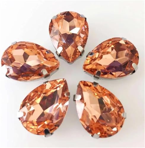 Strasssteine ​​mit flacher Rückseite, reflektierende Diamanten, Bastelbedarf, Wassertropfen, Kristallglas, for Aufnähen, Strasssteine(Water red,20x30mm) von RYRYR