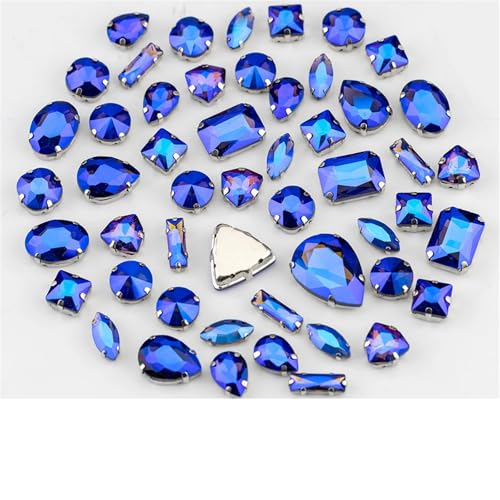 Strasssteine mit flacher Rückseite, reflektierende Diamanten, Bastelbedarf, mehrere Formen, flache Rückseite, gemischte Größen, Glas for Aufnähen, bunte Kristallsteine für die Dekoration von Hochz Strasssteine mit flacher Rückseite, reflektierende Diamanten, Bastelbedarf, mehrere Formen, flache Rückseite, gemischte Größen, Glas for Aufnähen, bunte Kristallsteine für die Dekoration von Hochz von RYRYR