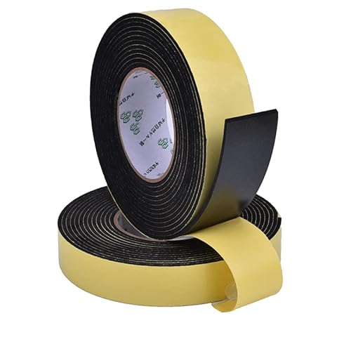 RZAJMADEU 1 Stück schwarzer Schaumgummistreifen – wasserdichtes, einseitiges Klebeband for Türen/Fenster/Elektronik(5mmX3MX15mm) von RZAJMADEU