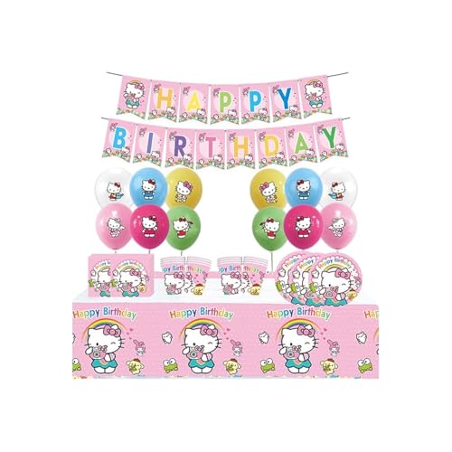 Deko Geburtstag Geburtstag Deko Luftballons Banner Geschirr Set Party Geschirr Geburtstagsdeko von RZDQZY