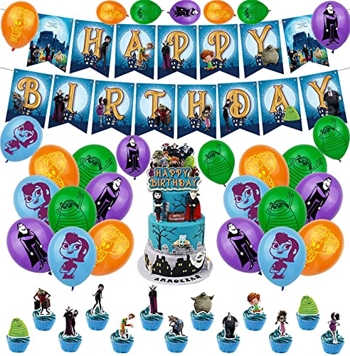 Geburtstag Deko Hotel Transilvanien Luftballons Hotel Transilvanien Geburtstags Luftballons Alles Gute zum Geburtstag Girlande Kuchendeckel für Kinder von RZDQZY