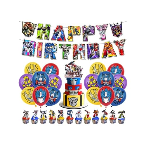 Geburtstag Party Deko Geburtstagsdeko Kindergeburtstag Deko Luftballons Geburtstag Kuchen Happy Birthday Girlande Luftballons Deko von RZDQZY