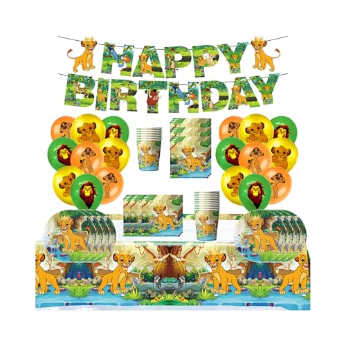 Geburtstag Party Deko Lion King Deko Geburtstag Simba Luftballons Lion Guard Girlande Lion King Party Geschirr Löwe Geschirr Set Löwen Partygeschirr Set Lion Geburtstagsdeko von RZDQZY