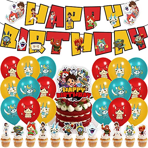 Geburtstag Party Deko Yo-Kai Watch Luftballons Geburtstag Yo-Kai Watch Geburtstag Girlande Yo-Kai Watch Torte Deko Geburtstag Yo-Kai Watch Geburtstagsdeko Yo-Kai Watch Kindergeburtstag Deko von RZDQZY