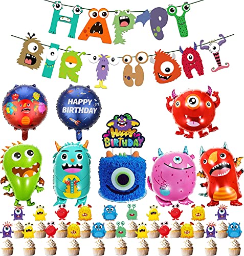 Geburtstagsdeko Monster Luftballons Monster Folienballons Alles Gute Zum Geburtstag Banner Tortendeko Deko für Kindergeschenke Geburtstagsdeko Monster Luftballons Monster Folienballons Alles Gute Zum Geburtstag Banner Tortendeko Deko für Kindergeschenke von RZDQZY