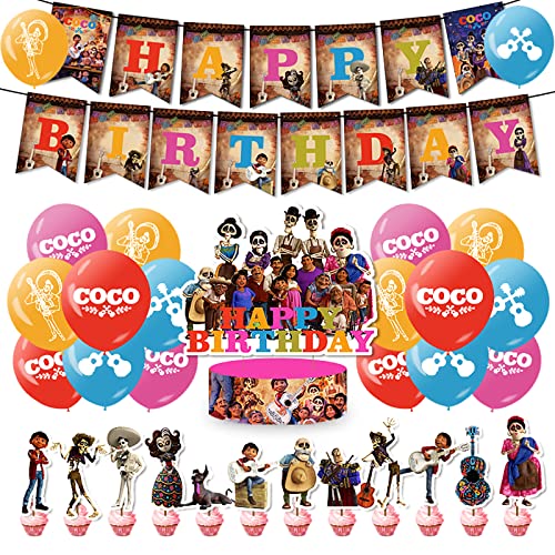 Kindergeburtstag Deko Coco Geburtstag Luftballons Coco Geburtstag Girlande Coco Kuchentopper Geburtstag Coco Luftballons Deko Coco Party Deko Geburtstag Coco Geburtstagsdeko Coco Banner Geburtstag von RZDQZY