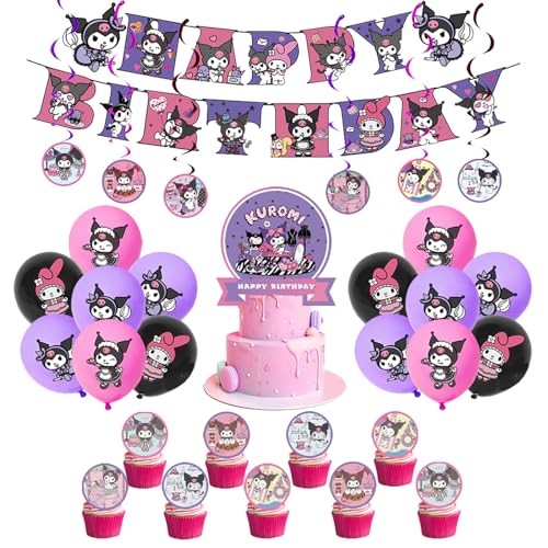 Kuromi Deko Geburtstag Kuromi Geburtstag Deko Kuromi Luftballons Deko Kuromi Luftballons Geburtstag Kuromi Torte Deko Kuromi Geburtstag Girlande Kuromi Spiral Dekorationen Kuromi Geburtstagsdeko von RZDQZY