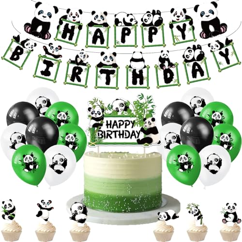 Panda Party Deko Geburtstag Panda Geburtstag Party Deko Panda Kindergeburtstag Deko Panda Luftballons Geburtstag Panda Geburtstag Luftballons Panda Tortendeko Geburtstag Panda Geburtstag Girlande von RZDQZY