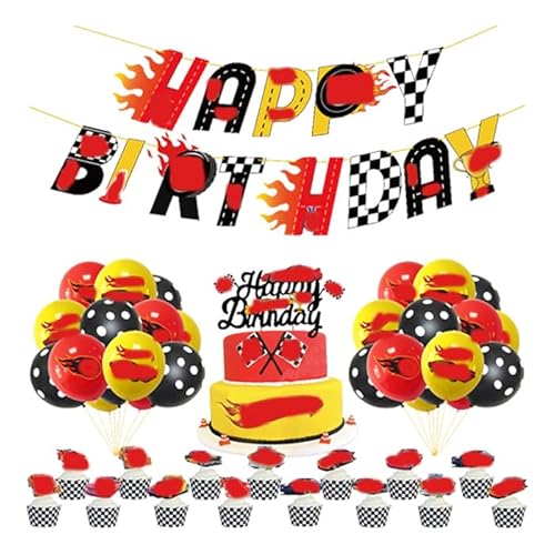 Race Car Geburtstag Deko Rennautos Geburtstagsdeko Rennwagen Party Deko Geburtstag Race Car Geburtstag Luftballons Rennwagen Luftballons Deko Racing Car Torten Deko Race Car Geburtstag Girlande von RZDQZY