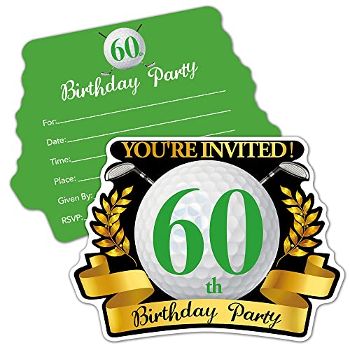 RZHV SFI039 Einladungskarten zum 60. Geburtstag, zum Ausfüllen, mit Umschlägen für Erwachsene, lustige Geburtstagsparty-Einladung, Partyzubehör, 15 Stück RZHV SFI039 Einladungskarten zum 60. Geburtstag, zum Ausfüllen, mit Umschlägen für Erwachsene, lustige Geburtstagsparty-Einladung, Partyzubehör, 15 Stück von RZHV
