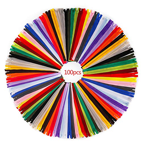 RZKJ-SHOP Reißverschlüsse Nylon Bunten Reißverschluss Bulk für Nähen Schneider Handwerk 100 Stücke/30cm Zippers mit Plastik Zähne Tasche Kleidung Ersetzen Zubehör (20 Farben) von Ditac